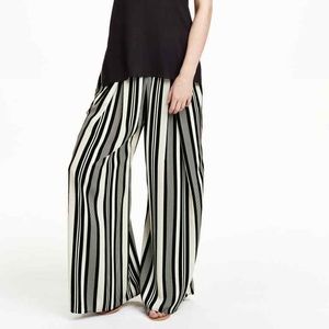 H&M CONSCIOUS striped palazzo wide leg pants RARE!